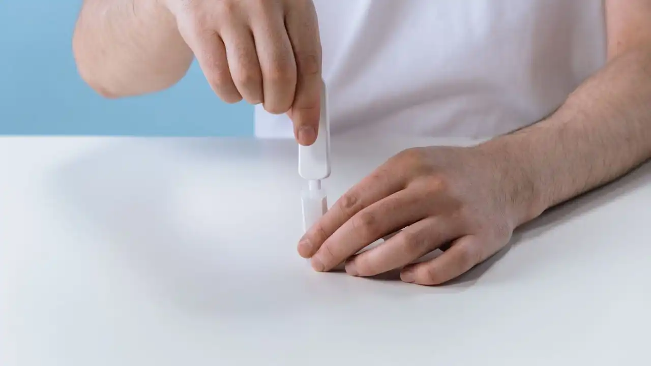 Test de l'eau de piscine à la bandelette